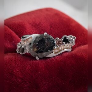 Bomb Party Black Ice Crystal Ring Size 8 | Drops of Sunshine NWT